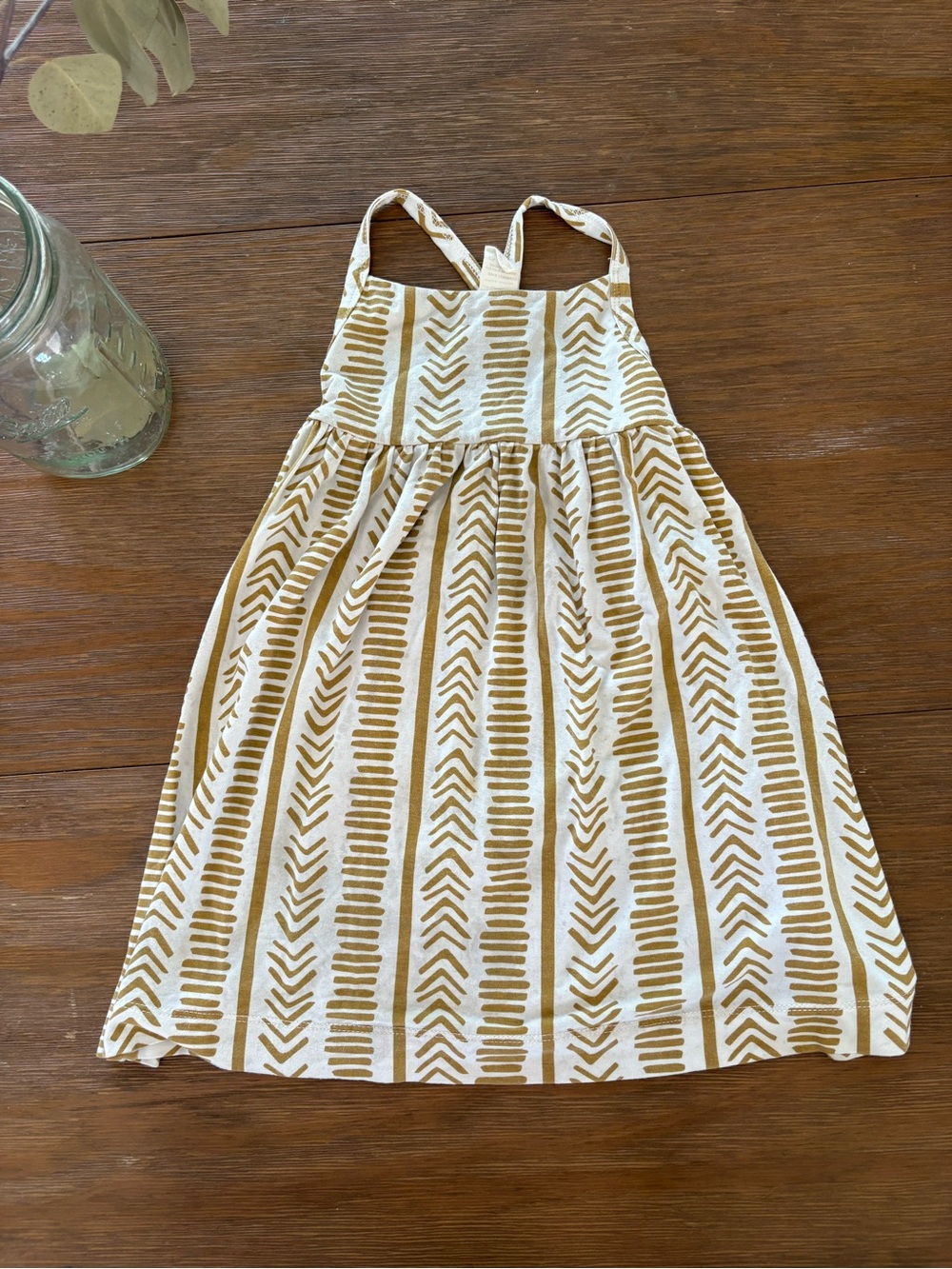 KATE QUINN ' Cream and Mustard Striped Sundress